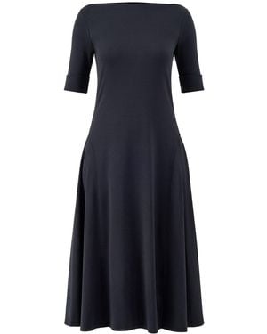 Ralph Lauren Munzie Elbow Sleeve Day Dress - Black
