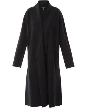 Eileen Fisher High Collar Regenerative Coat - Black