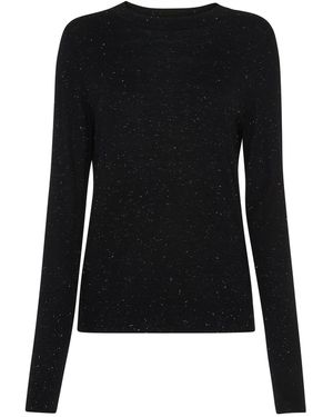 Whistles Annie Sparkle Crew Neck Jumper - Black