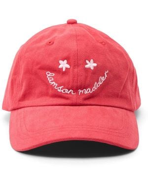 Damson Madder Washed Smiley Cap - Pink