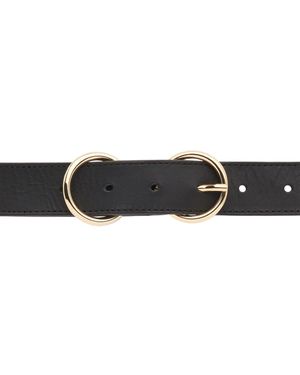 Whistles Double Ring Buckle Belt - Black