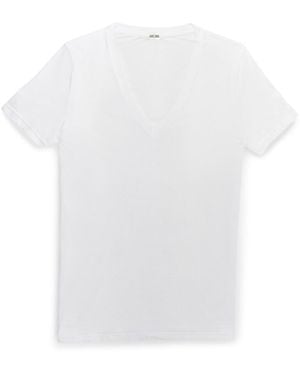 Hom Men's Supreme Cotton V Neck T-shirt - White