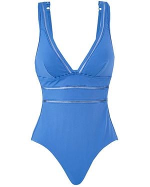 Sea Level Essentials Spliced One Piece Swimsuit - Blue