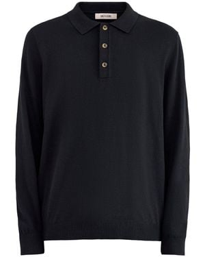 Only & Sons Loui Long Sleeve Polo Shirt - Blue