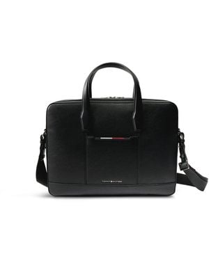 Tommy Hilfiger Th Central Slim Computer Bag - Black