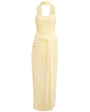Forever New Arli Strapless Ruched Maxi Dress - Metallic