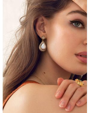 SORU Baroque Pearl Earrings - Brown