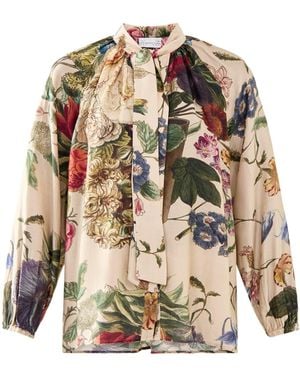One Hundred Stars Pussy Bow Blouse - White