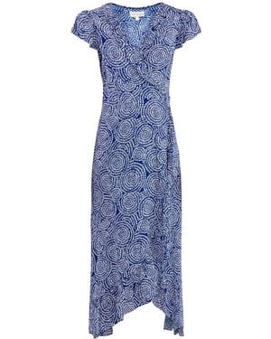 Aspiga Demi Ecovero Wrap Midi Dress - Blue