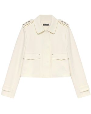 Mint Velvet Women's Eyelet Detail Jacket - White