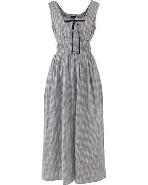 Rails Kenton Fitted Midi Dress Gingham - Grey