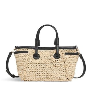 Whistles Aylin Mini Straw Tote Bag - Natural