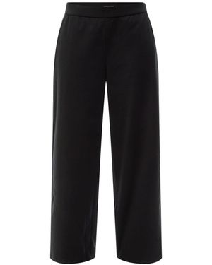 Eileen Fisher Wide Ankle Pant Cotton Blend - Black