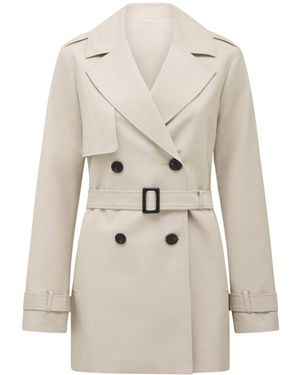 Forever New Rhea Water Resistant Mid Length Trench Coat - White