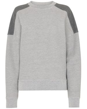 Whistles Contrast Detail Sweat - Grey