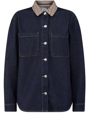 ONLY Vera Check Denim Shirt – - Blue