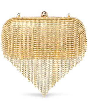 Forever New Opal Sparkle Tassel Hardcase Clutch Bag - Metallic
