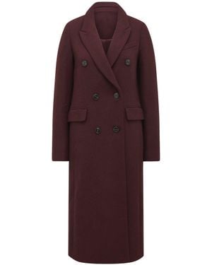 Forever New Women's Chandelle Double Breasted Coat - Purple