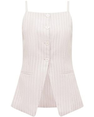 Forever New Ronnie High Neck Waistcoat - Pink