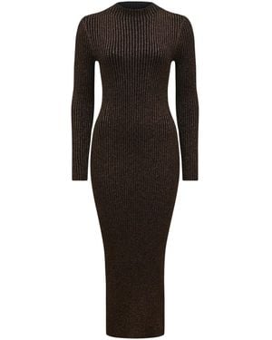 Forever New Women's Eliza Ribbed Column Midi Dress - Black