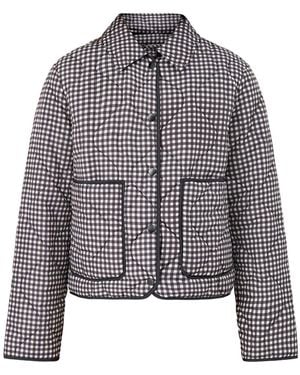 ONLY Dottie Check Quilted Jacket – & Cream - Grey