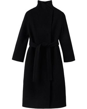 Whistles Funnel Neck Coat - Black