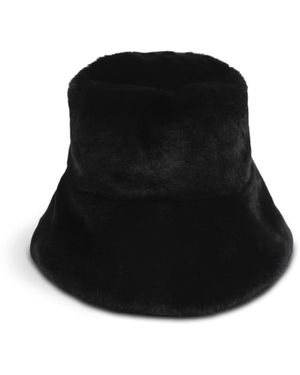 Pia Rossini Women's Hepburn Soft Faux Fur Plush Hat - Black