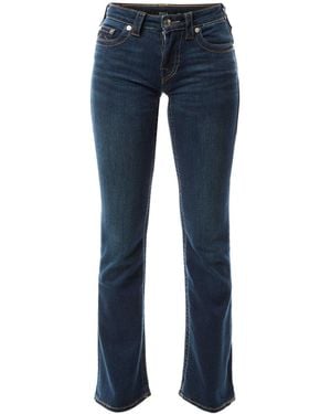 True Religion Becca Mid Rise Boot Cut Jeans - Blue