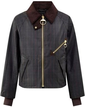 Barbour Arlene Checked Wax Jacket - Black