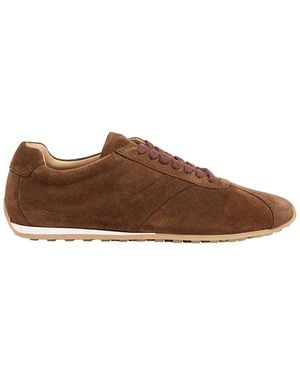 Whistles Soft Suede Unlined Lace Up Trainers - Brown