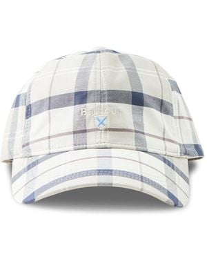 Barbour Tartan Sports Cap Multi - White