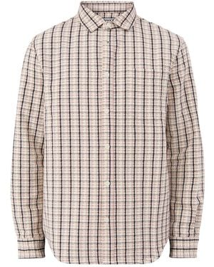 Wax London Shelly Dobby Check Long-Sleeved Shirt - White