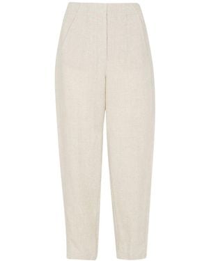 Whistles Barrel Leg Trouser - White