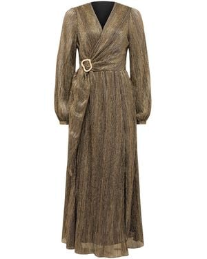 Forever New Women's Tyler Plisse Belted Midi Dress - Natural