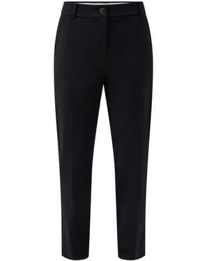 Marella Paese Jersey Cropped Trousers - Black