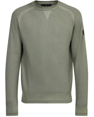 Belstaff Guide Textured Crewneck Knitwear - Green