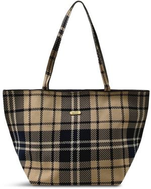 Barbour Layla Tartan Large Tote Bag - Black