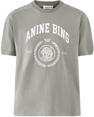 Anine Bing Jaylin Collegiate T Shirt - Grey