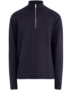 Jack & Jones Spring Knit Half Zip - Blue