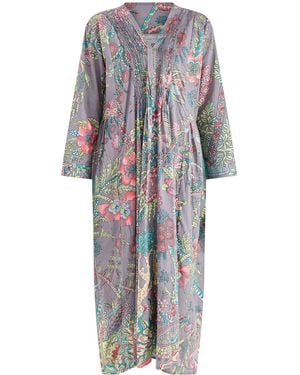 One Hundred Stars Pinch Pleat Dress - Grey