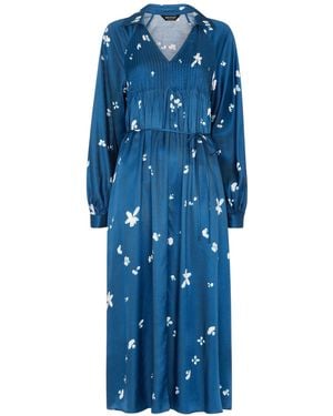 Whistles Sun Bleached Floral Dress - Blue