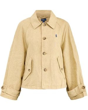 Polo Ralph Lauren Short Trench Coat - Natural