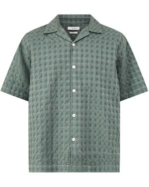 SELECTED Monty Texture Short Sleeve Shirt - Green
