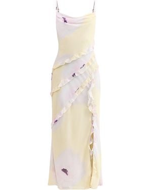 Pretty Lavish Constance Ruffle Maxi Dress - White