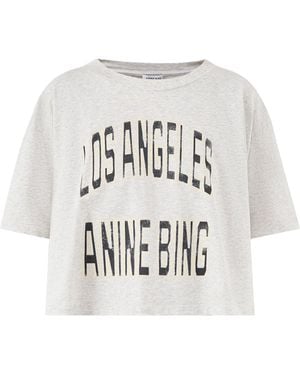 Anine Bing Johnny Cropped Tee - White
