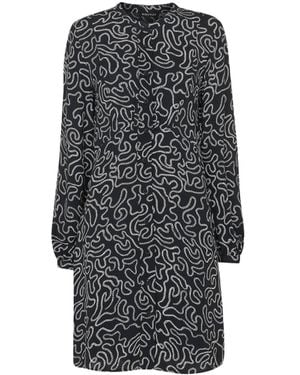 Whistles Women's Chain Print Flippy Dress - Grey