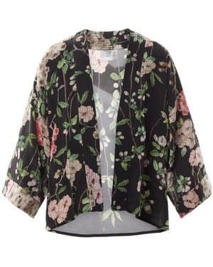 One Hundred Stars Crepe Kimono Bag - Black