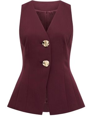 Forever New Lee Long Waistcoat - Purple