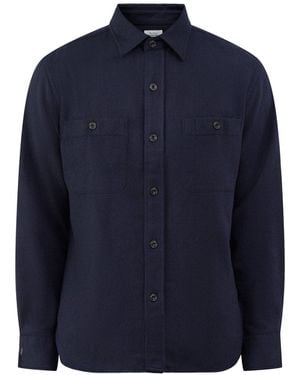 Hartford Percey Washable Mix Overshirt - Blue