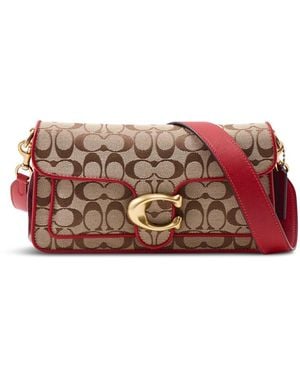 COACH Soft Tabby Shoulder Bag 26 Poppy Signature - Pink